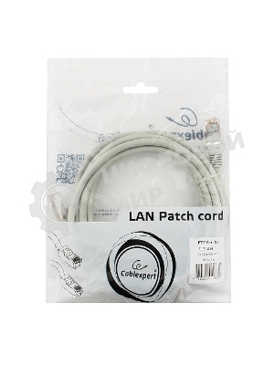 Патч-корд FTP Cablexpert cat.5e, 3м, литой, многожильный серый