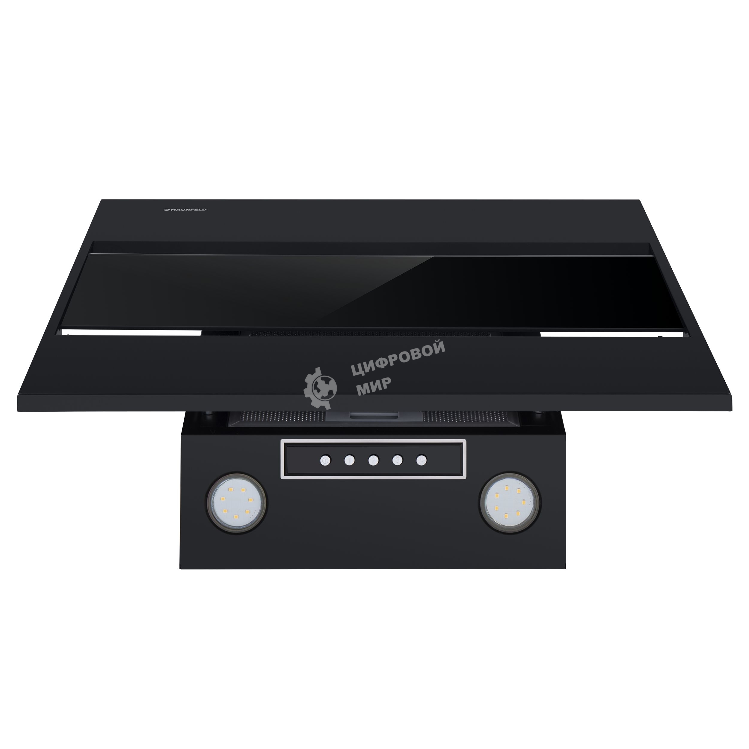 Вытяжка каминная Maunfeld Bridge 60 нержавеющая сталь/черное стекло, 60 см, 850 куб. м/ч, 51 дБ