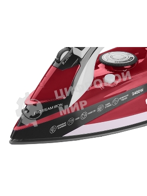 Утюг Centek CT-2344 красный, 2400 Вт, 45 г/мин, 145 г/мин, 320 мл