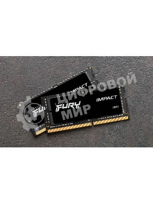 Оперативная память Kingston Fury Impact, DDR4, 32Gb (2x16Gb), 3200MHz, CL20, SO-DIMM