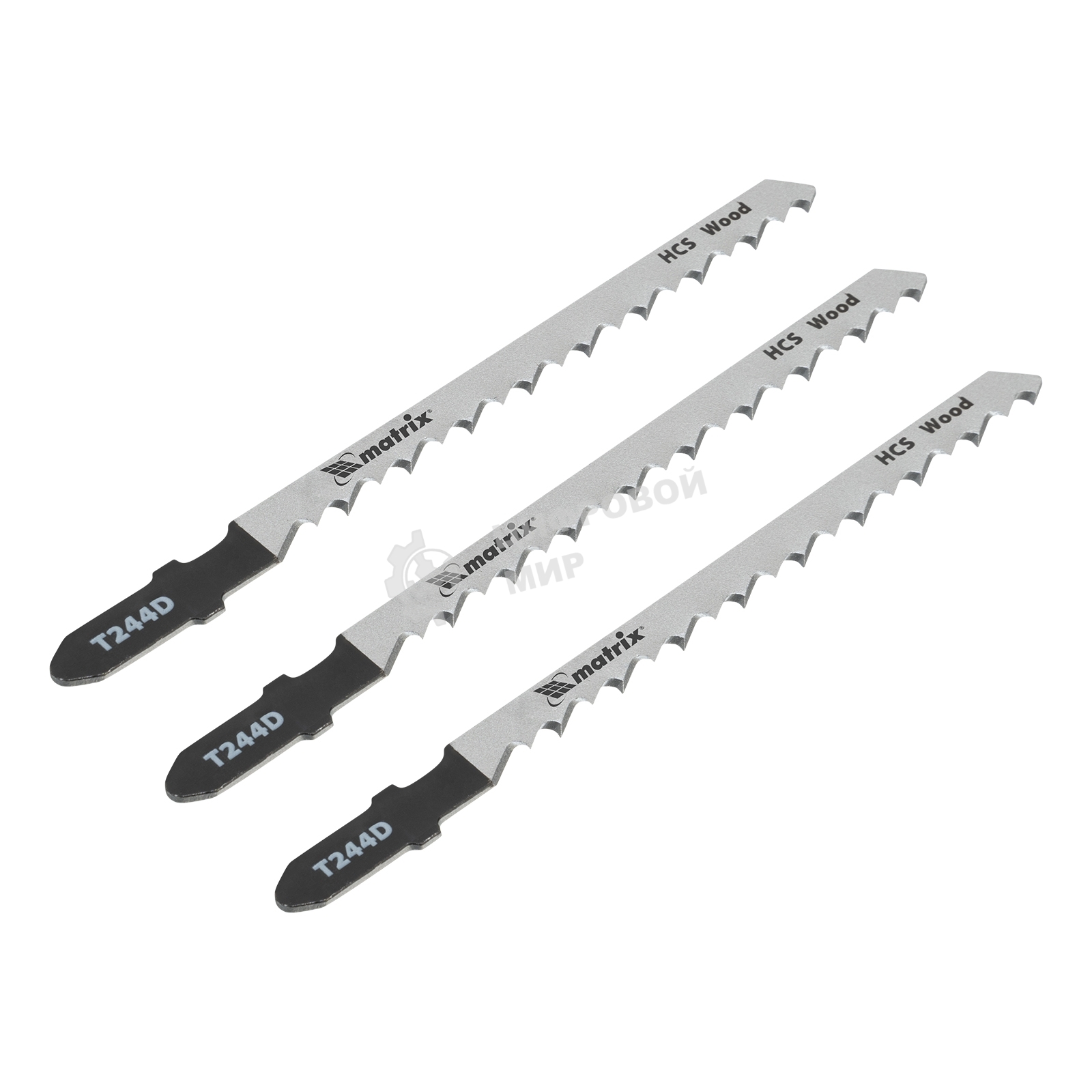 Полотна для электролобзика Matrix по дереву, 3 шт. T244D, 75 x 4мм, HCS