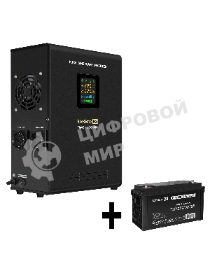 Комплект источника бесперебойного питания Exegate EX295997RUS + батарея 120Aч EX282988RUS 1шт (инвертор, синус, для котла, настенный) ExeGate FineSine SX-1000.LCD.AVR.2SH <1000VA/600W, чистая синусоида, цветной LCD-дисплей, AVR, 2*Schuko, линейно-интерактивный, крепление настенное/универсальное, черный> + батарея ExeGate DT 12120 (12В, 120Ач) 1шт