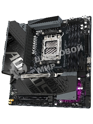 Материнская плата Gigabyte B850M AORUS ELITE WIFI6E, AM5, AMD B850, 4xDDR5, 4xSATA, 2xM.2, 1xPCIe 5.0 x16, 1xPCIe 3.0 x4, 1xDP (v1.4), 1x2.5Gb LAN, Wi-Fi 6E, Bluetooth 5.3, 2xUSB-C 10Gbps, 2xUSB-A 10Gbps, 5xUSB-A 5Gbps, 4xUSB-A 2.0, S/PDIF, 2x3.5 мм, 7.1, mATX