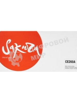 Картридж лазерный Sakura CE260A для HP Color LaserJet CP4020/4025/4520/4525, черный, 8500 к.