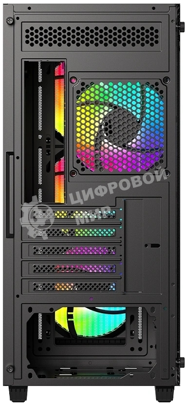 Корпус Case ID-Cooling WARE 300 ARGB Black mATX/win TG/ 4 fans/ Type C/ CPU 160mm/ GPU 320mm/ no PSU