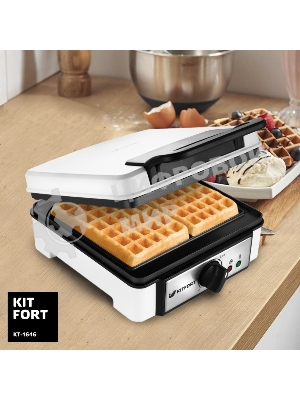 Вафельница Kitfort КТ-1646 1200Вт белый