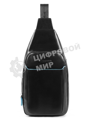 Рюкзак слинг Piquadro Blue Square CA4827B2/N черный натур.кожа