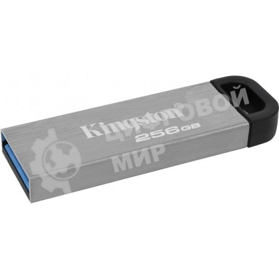 Флешка USB Kingston KYSON (DTKN/256GB), 256Gb, USB 3.2 Gen 1, R/W 200/60, серебристый/черный