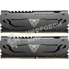 Оперативная память Patriot Viper Steel, DDR4, 64GB (2x32GB), 3200MHz, CL16, DIMM, радиатор, черный