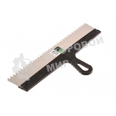 Шпатель из нержавеющей стали Сибртех 450 мм, зуб 6х6 мм, пластмассовая рукоятка