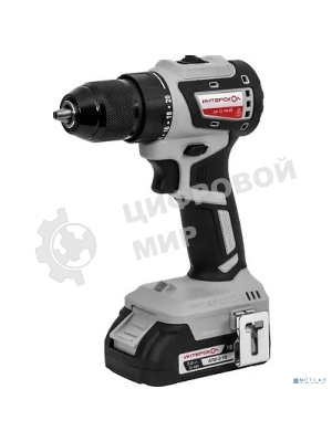 Дрель-шуруповерт ИНТЕРСКОЛ ДА-13/18В 50 КОМБИ, 18 В, 2 Ач, 50 Нм, бесщеточный