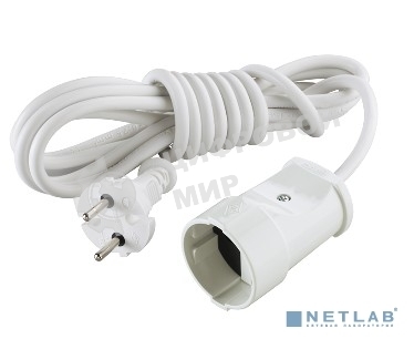 Удлинитель Makel 1 гн 3 м б/з бел.