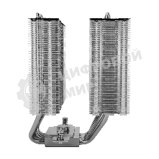 Кулер для процессора Thermalright Royal Knight 120 (4-pin PWM, 156мм, Ni/Cu, 6x6мм, 2x120мм, 80.45CFM/56.36CFM, 29.4dBA/28.4dBA, 2150RPM/1900RPM, S: 1200, 1700, 1851, 2011, 2066, 115X, AM4, AM5, черный)