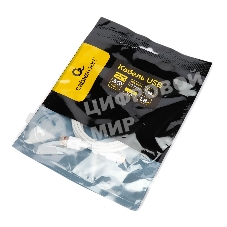 Кабель USB2.0 Cablexpert CC-USB2-AMCM-66W-1.8M-W, AM/Type-C, 6A, 66Вт, QC3.0, 1.8м, медь, белый, пакет