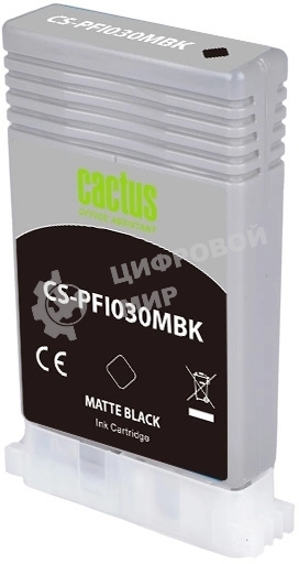 Картридж струйный Cactus CS-PFI030MBK PFI-030MBK черный матовый (55мл) для Canon imagePROGRAF TA-20/30