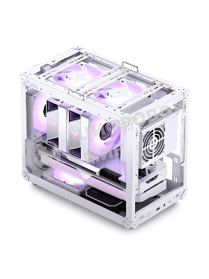 Компьютерный корпус без блока питания JONSBO C6 MAX Handle, Mini-Tower, TG, no fan, 1xUSB-A 3.0 + 1xUSB-C 3.1, mATX, mITX белый