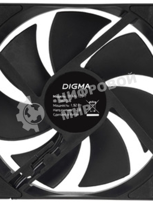 Вентилятор для корпуса Digma DFAN-120-7 черный, 120 мм, 1200 об/мин, 23 дБ, 4 pin