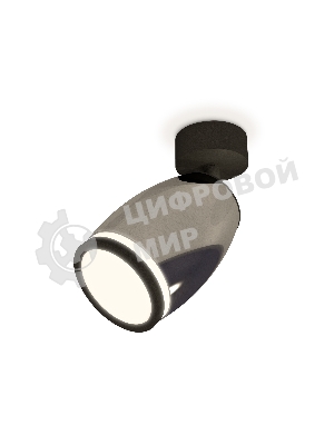 Комплект поворотного светильника Ambrella light XM1123004 DCH/SBK/FR черный хром/черный песок/белый матовый MR16 GU5.3 (A2210, C1123, N7121)