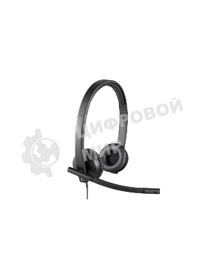 Гарнитура Logitech USB Headset H570e Stereo чёрный, проводная, USB