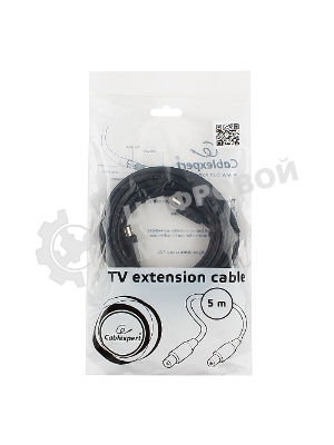 Кабель телевизионный Cablexpert, CCV-515-5M, Coaxial M/F, 5м