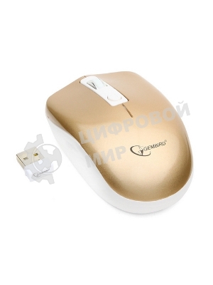 Мышь беспроводная Gembird MUSW-400-G золотой, 1600 dpi, радиоканал, USB, кнопки - 4