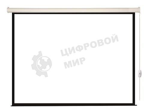 Экран с электроприводом Lumien Eco Control 220x220 см (раб. область 214х214 см) Matte White черная кайма по периметру 1:1