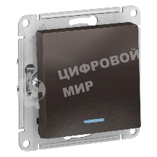 Механизм выключателя 1-кл. AtlasDesign с подсветкой (сх.1а) 10АХ мокко SchE ATN000613