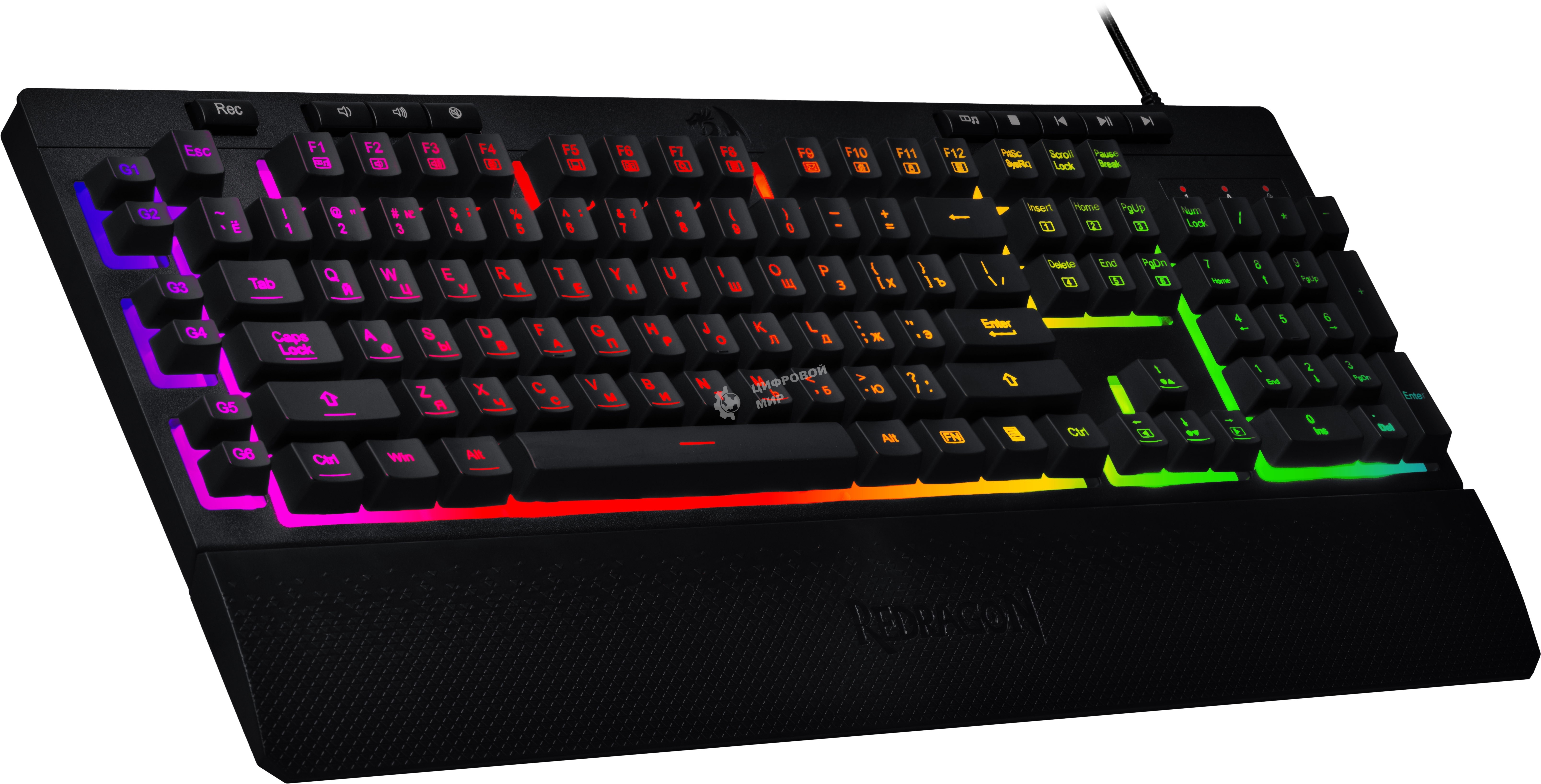 Клавиатура Redragon Shiva проводная, USB Type-A, чёрный