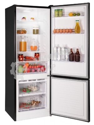 Холодильник Nordfrost NRB 122 B черный двухкамерный 205/70 л морозилка снизу, капельная система