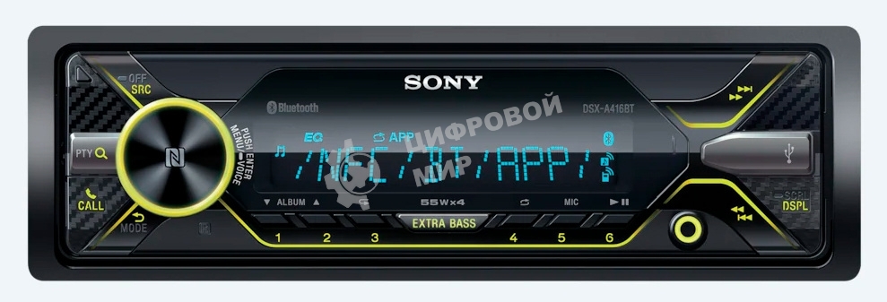 Автомагнитола Sony DSX-A416BT 1DIN 4x55Вт