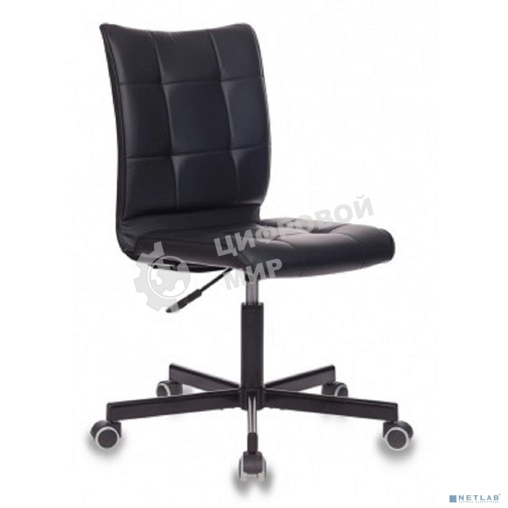 Кресло компьютерное Бюрократ CH-330M/BLACK черный, искусственная кожа, крестовина металл, без подлокотников