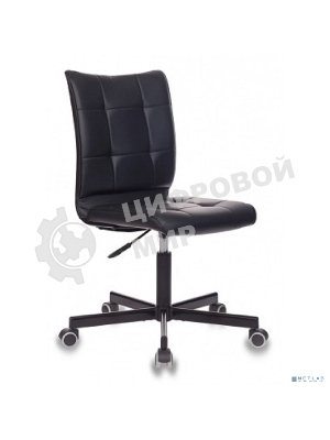 Кресло Бюрократ CH-330M/BLACK черный, экокожа, 120 кг, механизм качания, без подлокотников