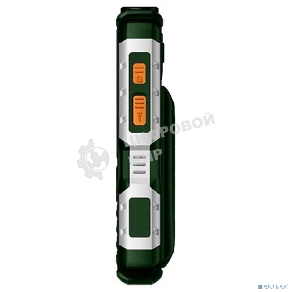 Мобильный телефон BQ 2430 Tank Power зеленый/серебристый
