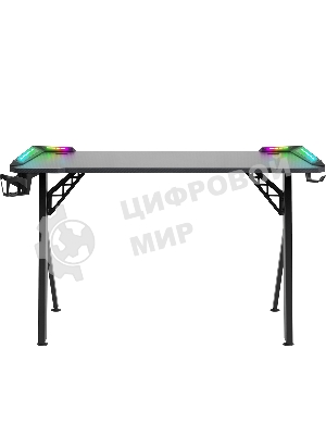 Стол игровой Defender Gamer RGb, подвес круж+гарн., черный, 120