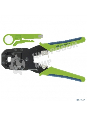 Клещи для обжима телефонных и компьютерных клемм Сибртех 4P, 6P, 8P, функция обрезания проводов