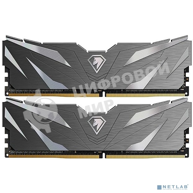 Оперативная память NETAC, DDR4, 32GB (2x16GB), 3200MHz, CL16, DIMM, с радиаторами, черный