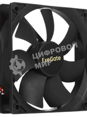 Вентилятор для корпуса ExeGate EX12025S2P-24 черный, 120 мм, 2100 об/мин, 34.2 дБ, 2 pin