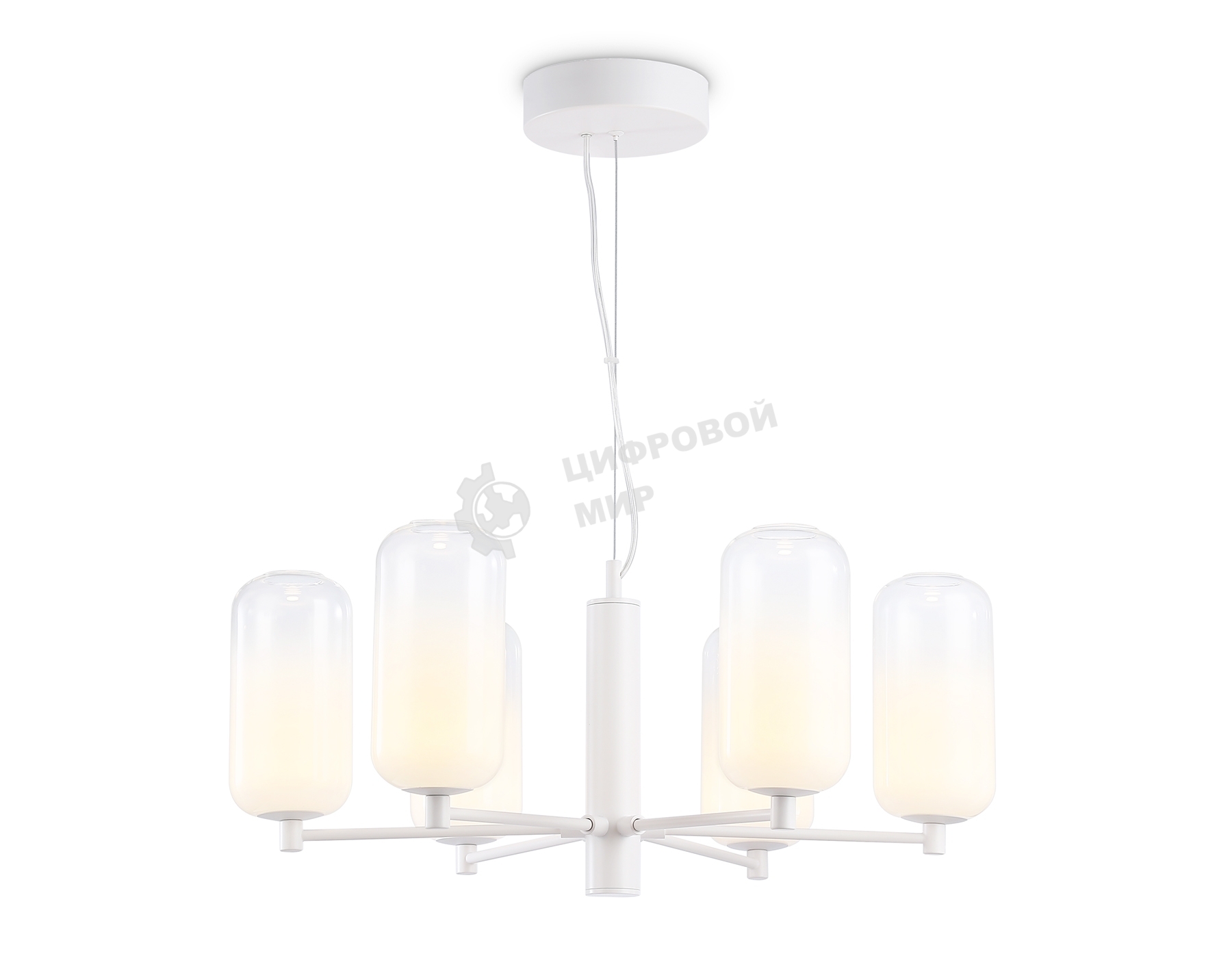 Подвесной светодиодный светильник Ambrella light LH11107/6 WH/FR белый/белый матовый 24W 3000K D630*280