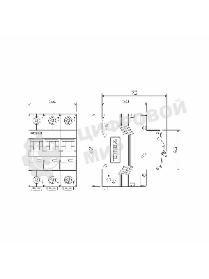 Автоматический выключатель Werkel 3P  20 A  C  6 kА W903P206