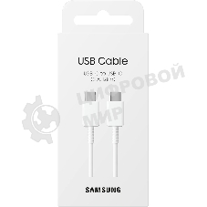 Кабель Samsung EP-DX310, USB Type-C (m) - USB Type-C (m), 1.8м, 3A, белый (EP-DX310JWEGEU)