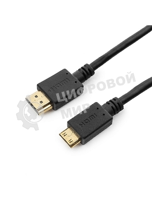 Кабель HDMI-miniHDMI Cablexpert CC-HDMI4C-10, 19M/19M, v2.0, медь, позол.разъемы, экран, 3.0м, черный, пакет