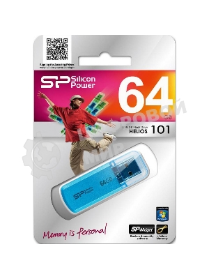 Флешка USB Silicon Power R/W 64Gb Helios 101 SP064Gb,UF2101V1B USB 2.0 синий