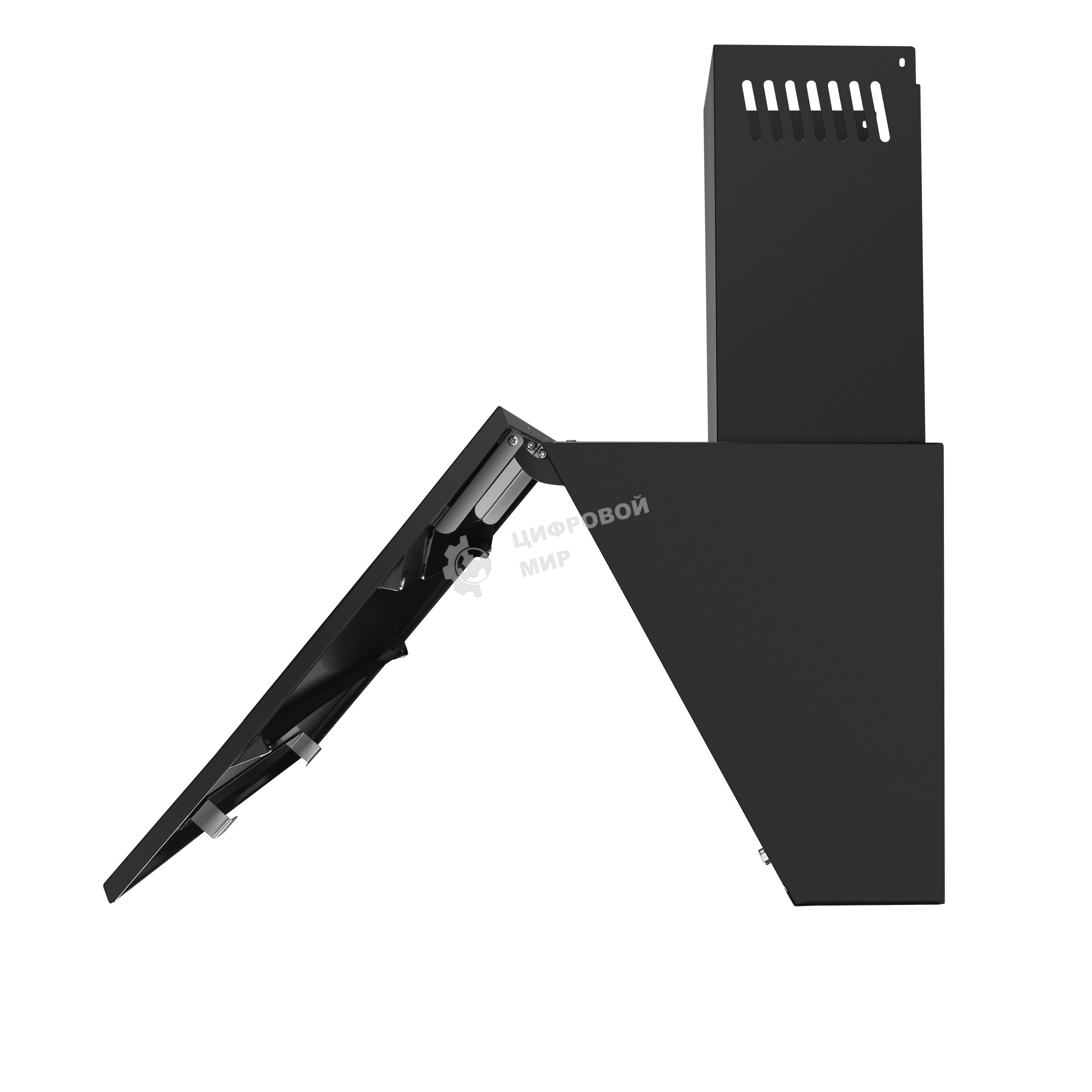 Вытяжка каминная Maunfeld Bridge 60 нержавеющая сталь/черное стекло, 60 см, 850 куб. м/ч, 51 дБ