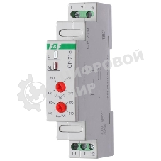 Реле напряжения CP-710 (однофазный; контроль верхнего и нижнего значений напряжения; монтаж на DIN-рейке 35мм; 230В 10А 1P IP20) F&F EA04.009.001