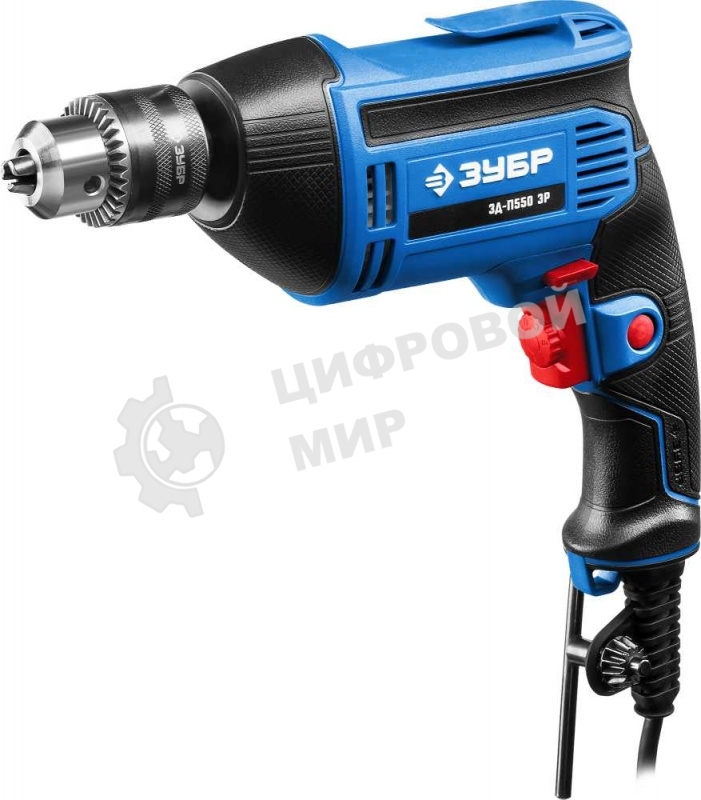 Дрель ударная Зубр ЗД-П550 ЭР 550Вт ключевой реверс
