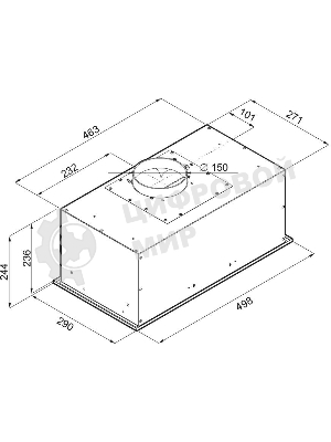 Вытяжка встраиваемая Maunfeld Crosby Power 50 белый, 50 см, 1050 куб. м/ч, 51.8 дБ