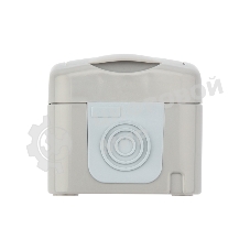 Розетка одноместная Kranz Mini OG IP54, с заземлением, о/у, серая