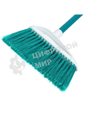 Щетка Home Palisad пластмасс. для подмет. пола, премиум, 23 см, c черенком, 120 см, бирюз. щетина