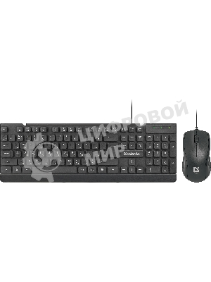 Комплект клавиатура+мышь Defender York C-777 проводной, USB, 1000 DPI, чёрный