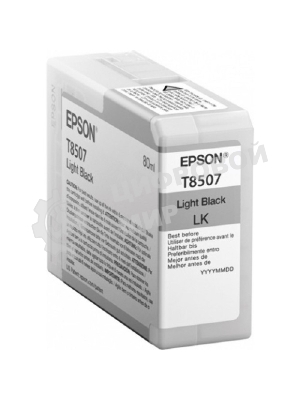 Картридж струйный Epson T8507 серый (80 мл) для SureColor SC-P800